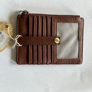 Joy Susan Brown Leather Card Holder